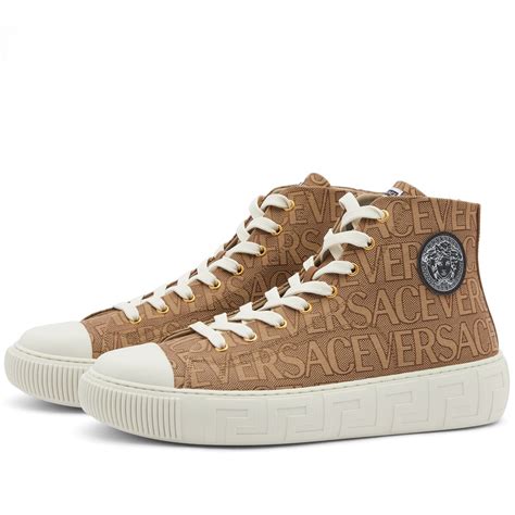 versace couture sneaker|Versace high top sneakers.